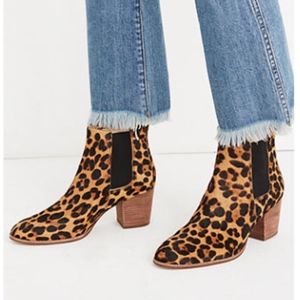 ✨HP✨NWOB Madewell Regan Boot in Leopard Calf Hair